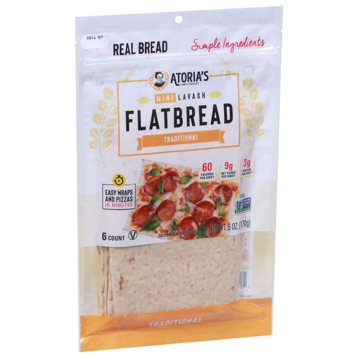 slide 12 of 13, Atoria's Family Bakery Atorias Lavash Mini Traditional 8 Oz, 1 ct