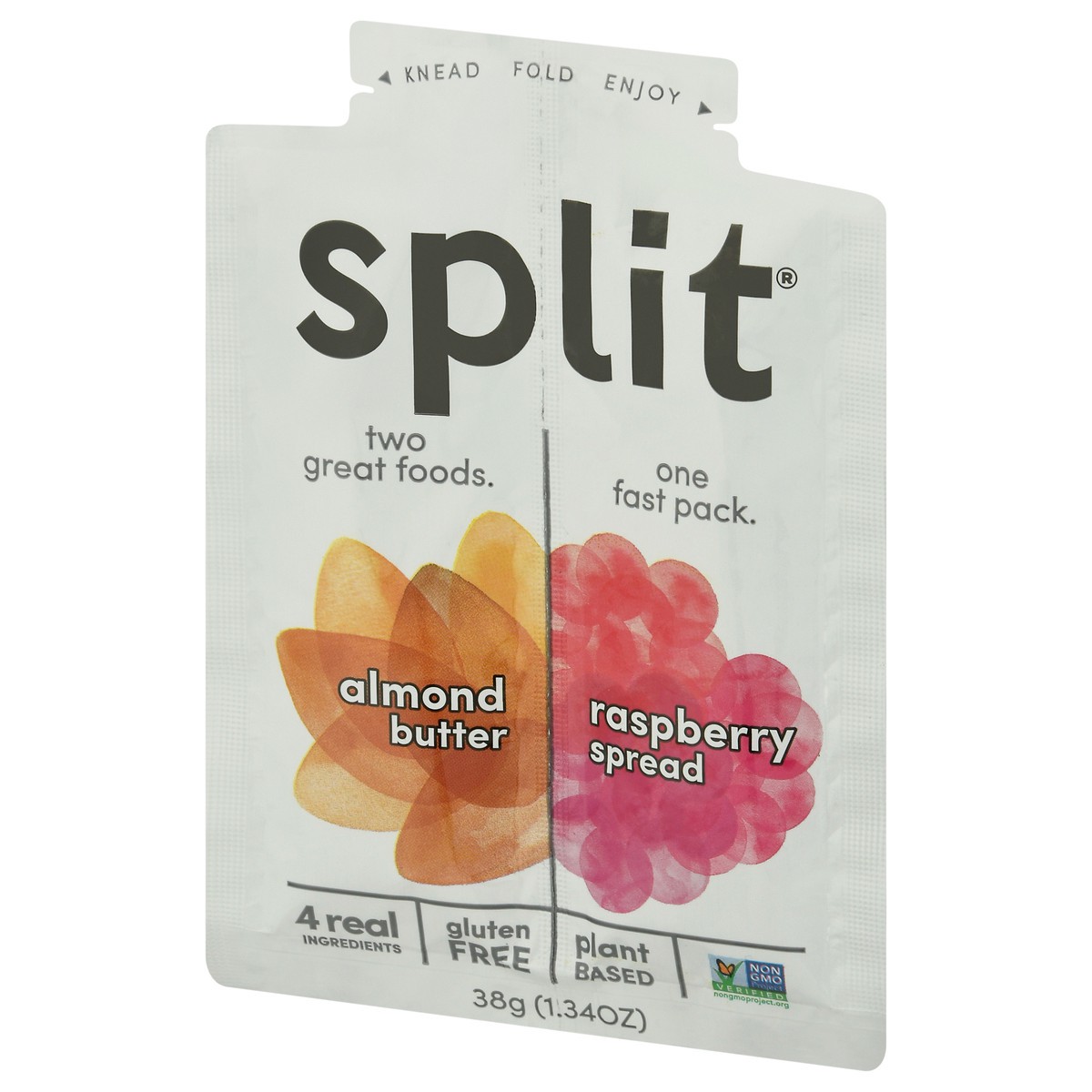 slide 9 of 9, Split Almond Butter & Raspberry Spread 1.34 oz Bag, 1.34 oz