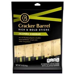 Cracker Barrel Jalapeño Cheddar Cheese Sticks 10 ct Bag