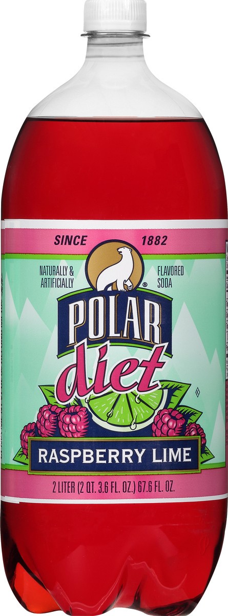 slide 10 of 13, Polar Diet Raspberry Lime Soda 2 lt, 2 liter