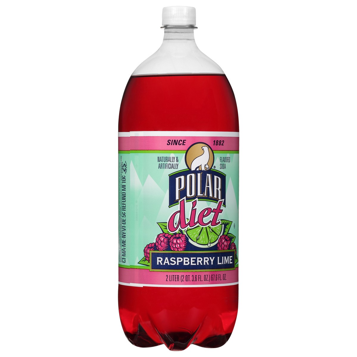 slide 2 of 13, Polar Diet Raspberry Lime Soda 2 lt, 2 liter