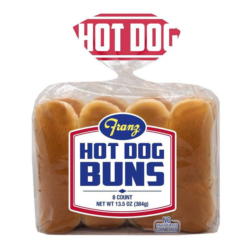 slide 1 of 6, Franz Hot Dog Buns, 8 ct; 13.5 oz