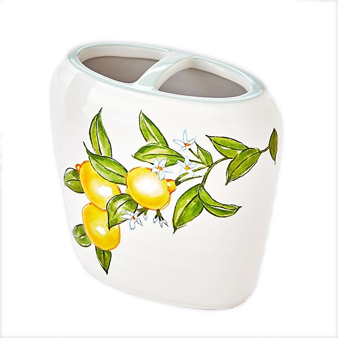 slide 1 of 5, Vern Yip by SKL Home Citrus Grove Toothbrush Holder - White, 1 ct