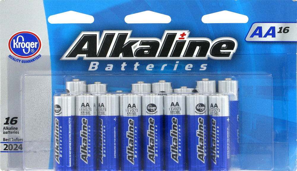 slide 1 of 1, Kroger Aa Alkaline Batteries, 16 ct