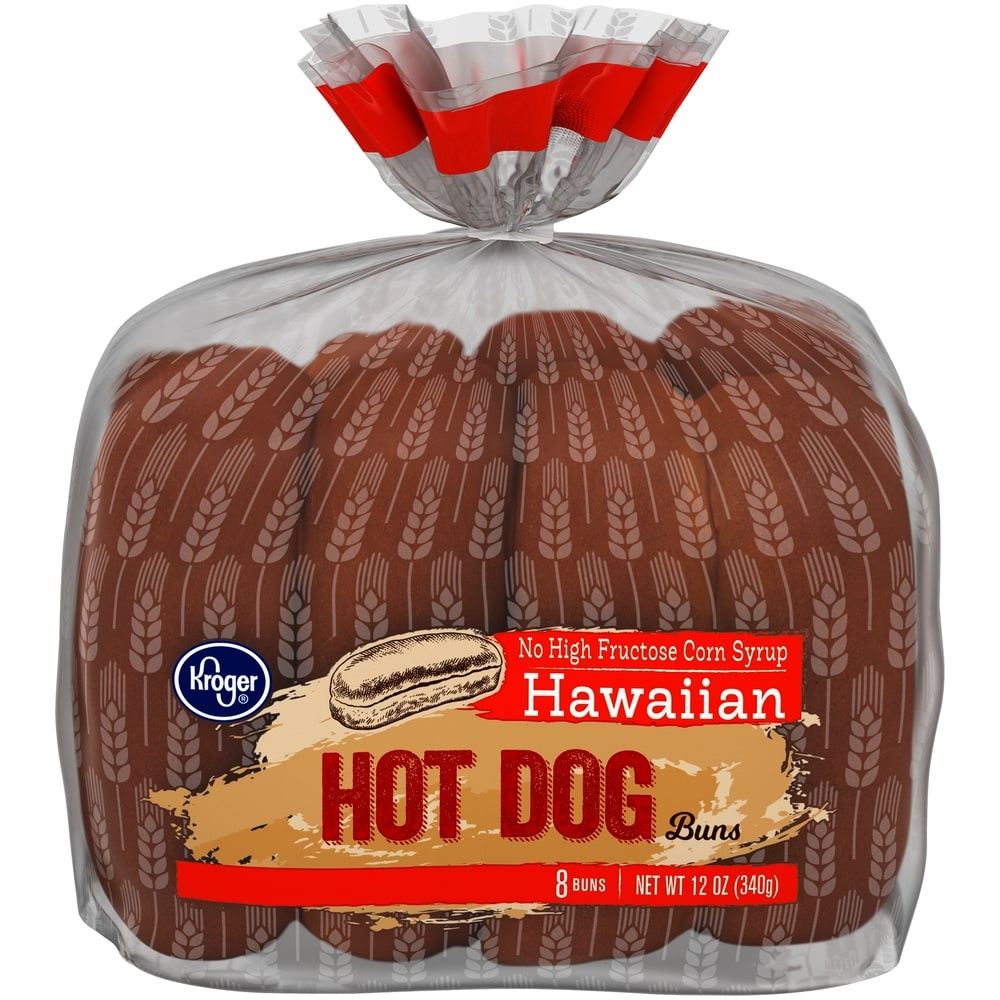 slide 1 of 1, Kroger Hawaiian Hot Dog Buns, 12 oz