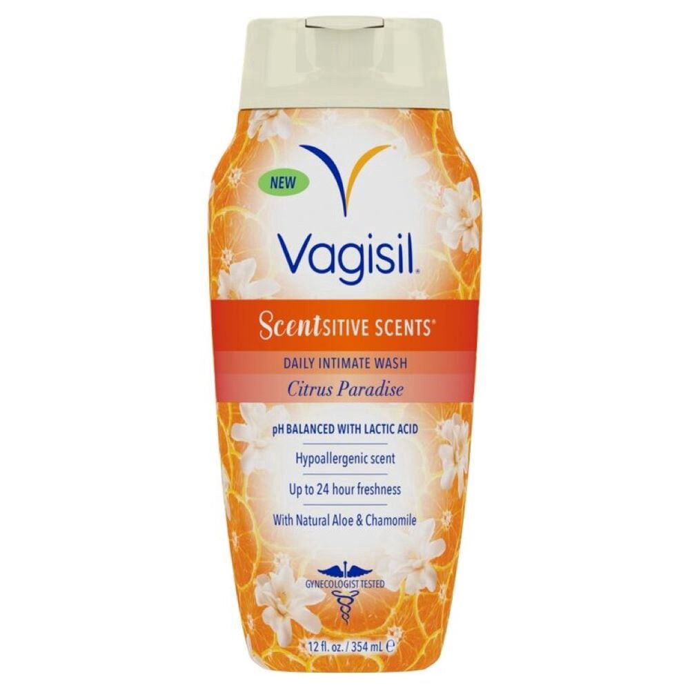 slide 1 of 1, Vagisil Scentsitive Scents Citrus Paradise Daily Intimate Wash, 12 fl oz