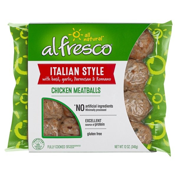 slide 1 of 1, Al Fresco Italian Style Chicken Fully Cooked Meatballs, 12 oz