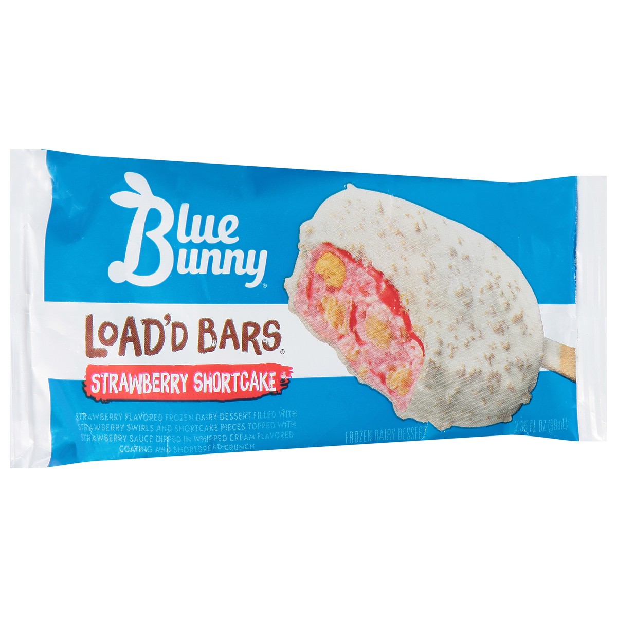 slide 3 of 12, Blue Bunny Load'd Bars Strawberry Shortcake, 3.35 fl oz