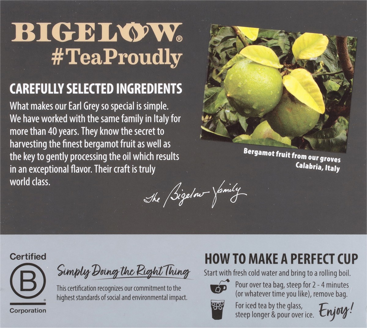 slide 8 of 9, Bigelow Earl Grey Black Tea 40 Tea Bags, 40 ct
