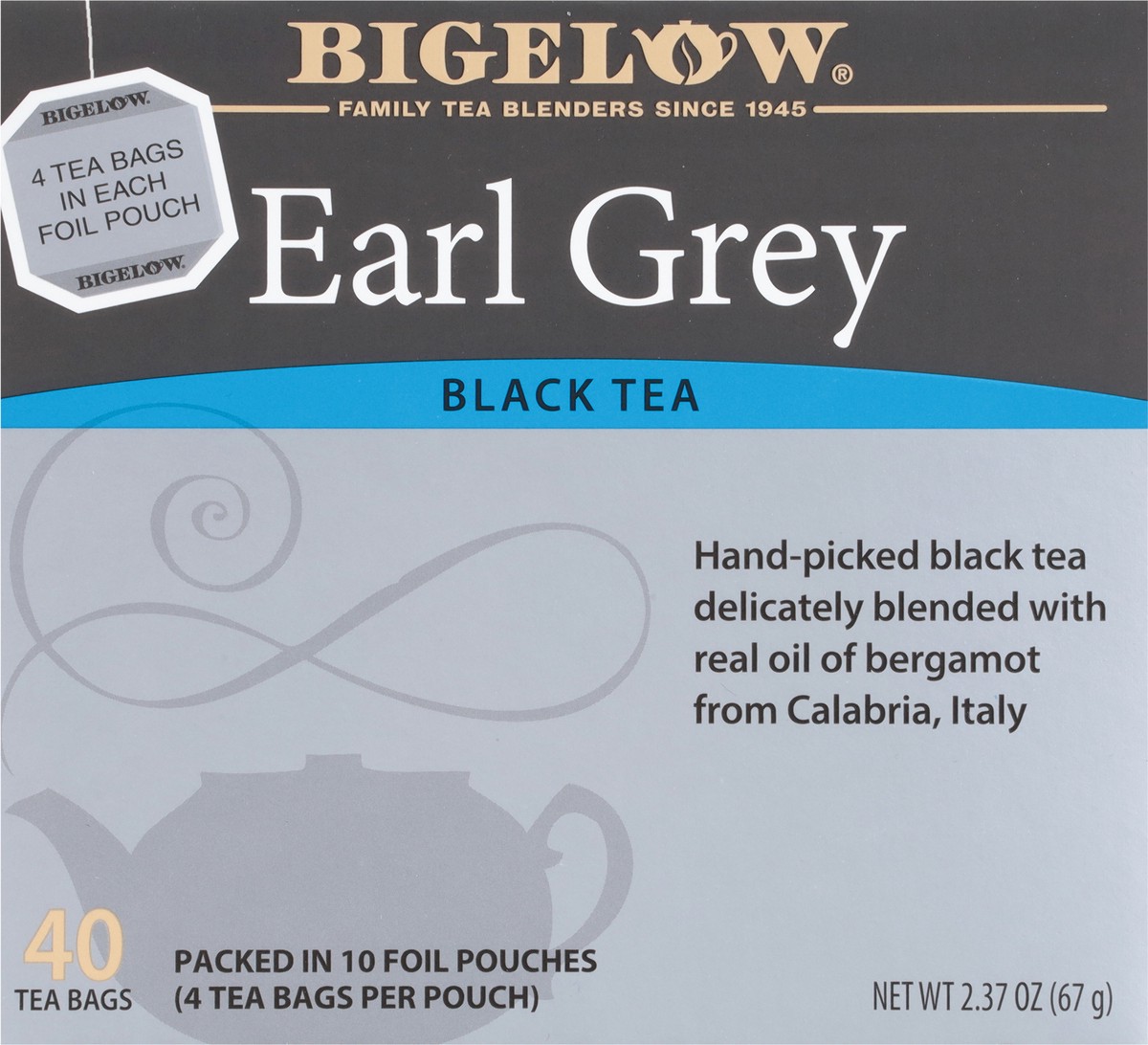 slide 4 of 9, Bigelow Earl Grey Black Tea 40 Tea Bags, 40 ct