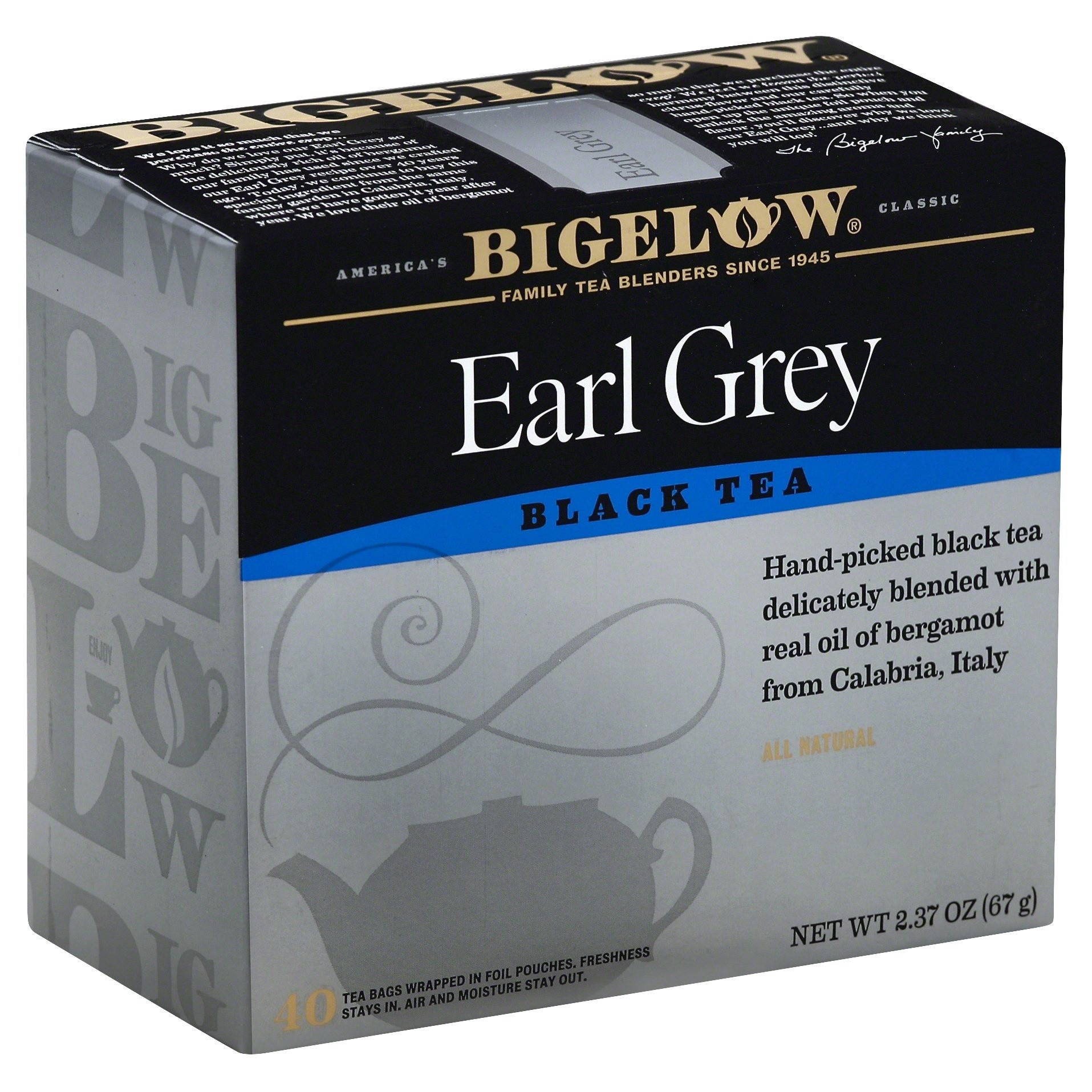 slide 1 of 9, Bigelow Earl Grey Black Tea 40 Tea Bags, 40 ct