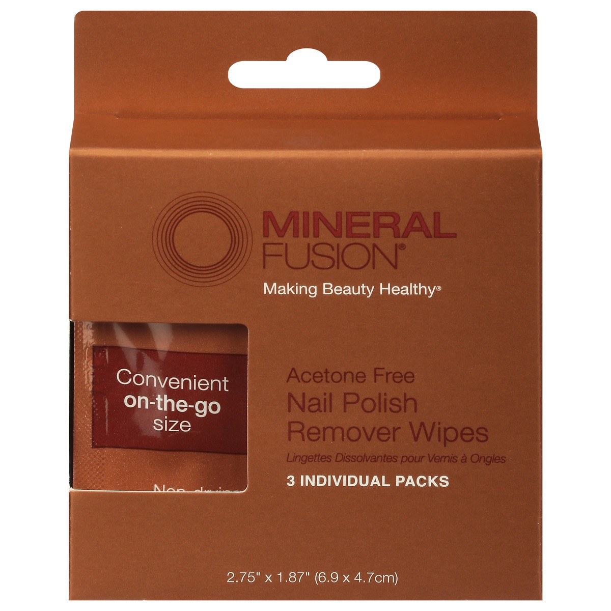 slide 10 of 10, Mineral Fusion Nail Polish Remover Wipes, 3 Individual Packs, 1 ct