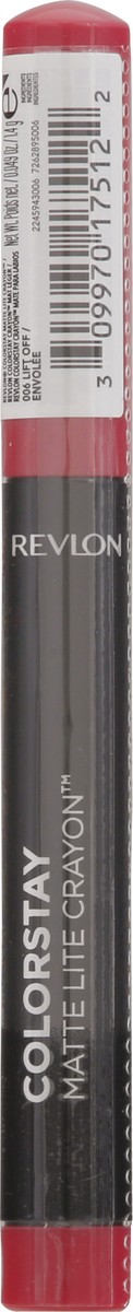 slide 4 of 11, Revlon ColorStay Matte Lite Crayon, Lift Off, 0.049 oz