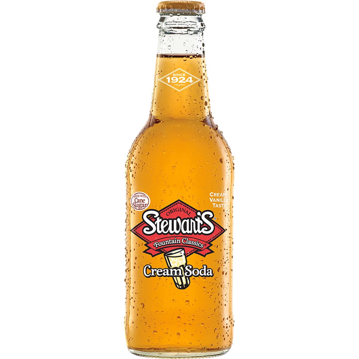 slide 1 of 1, Stewart's Cream Soda Bottles - 48 fl oz, 4 ct; 12 oz