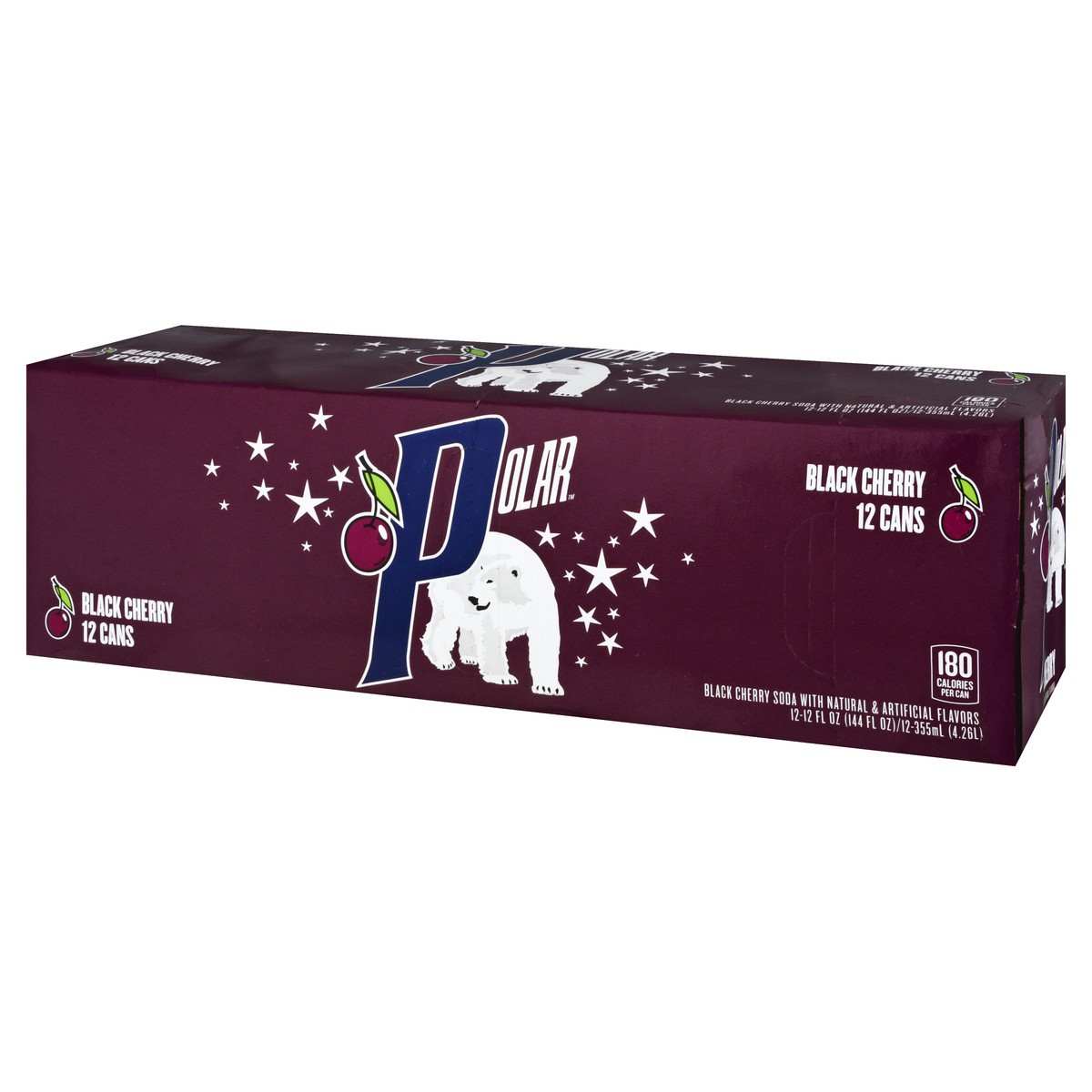 slide 3 of 10, Polar Black Cherry - 12 ct; 12 fl oz, 144 fl oz