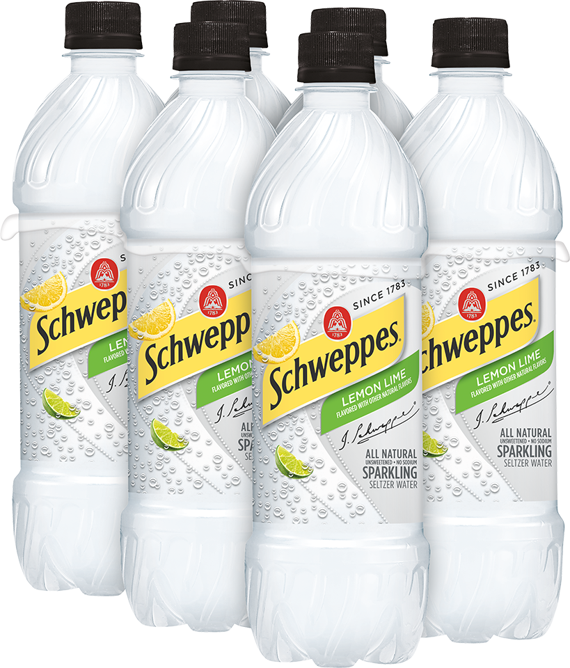 slide 2 of 2, Schweppes Lemon Lime Sparkling Seltzer Water, .5 L bottles, 6 pack, 6 ct