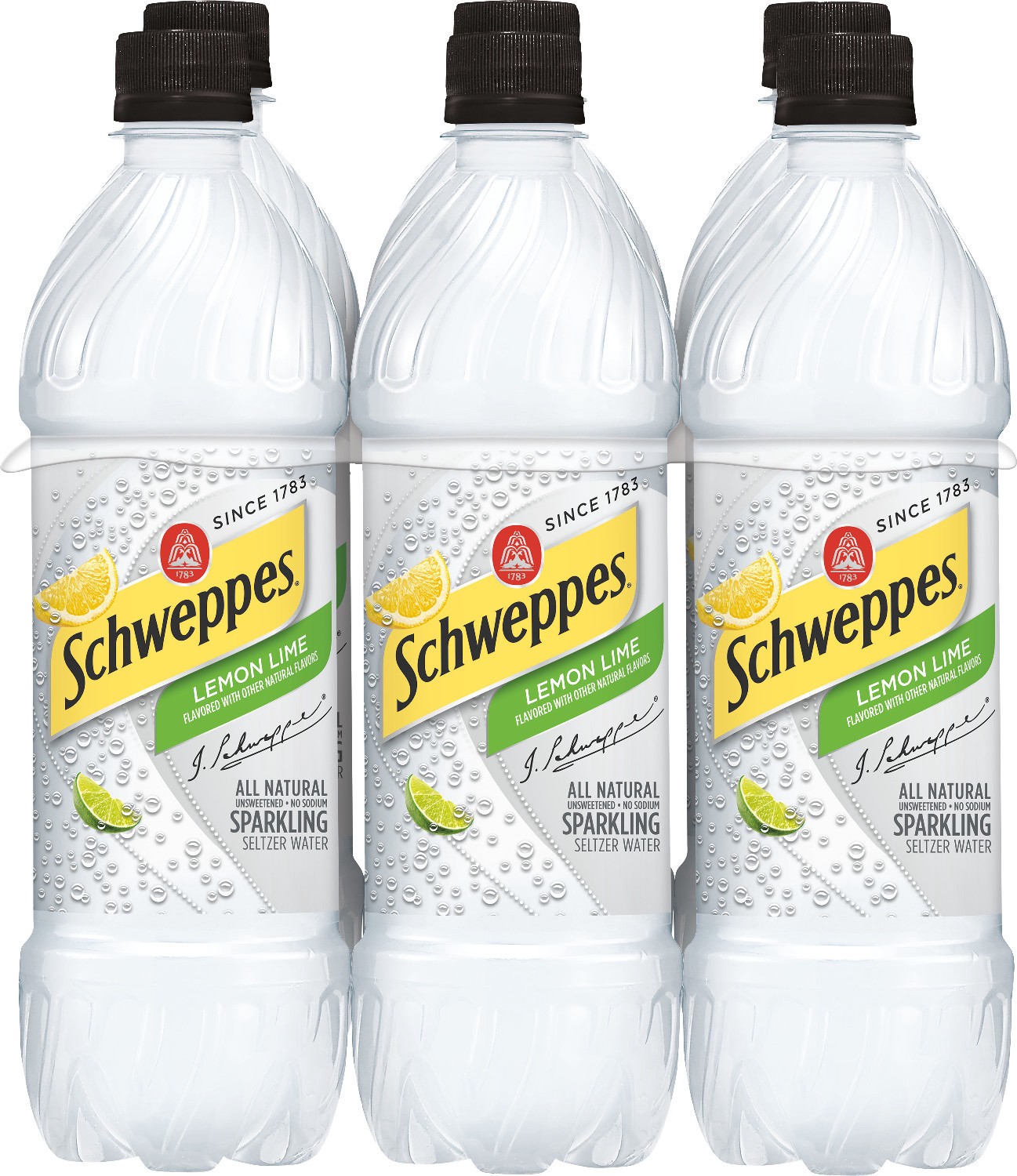 slide 1 of 2, Schweppes Lemon Lime Sparkling Seltzer Water, .5 L bottles, 6 pack, 6 ct