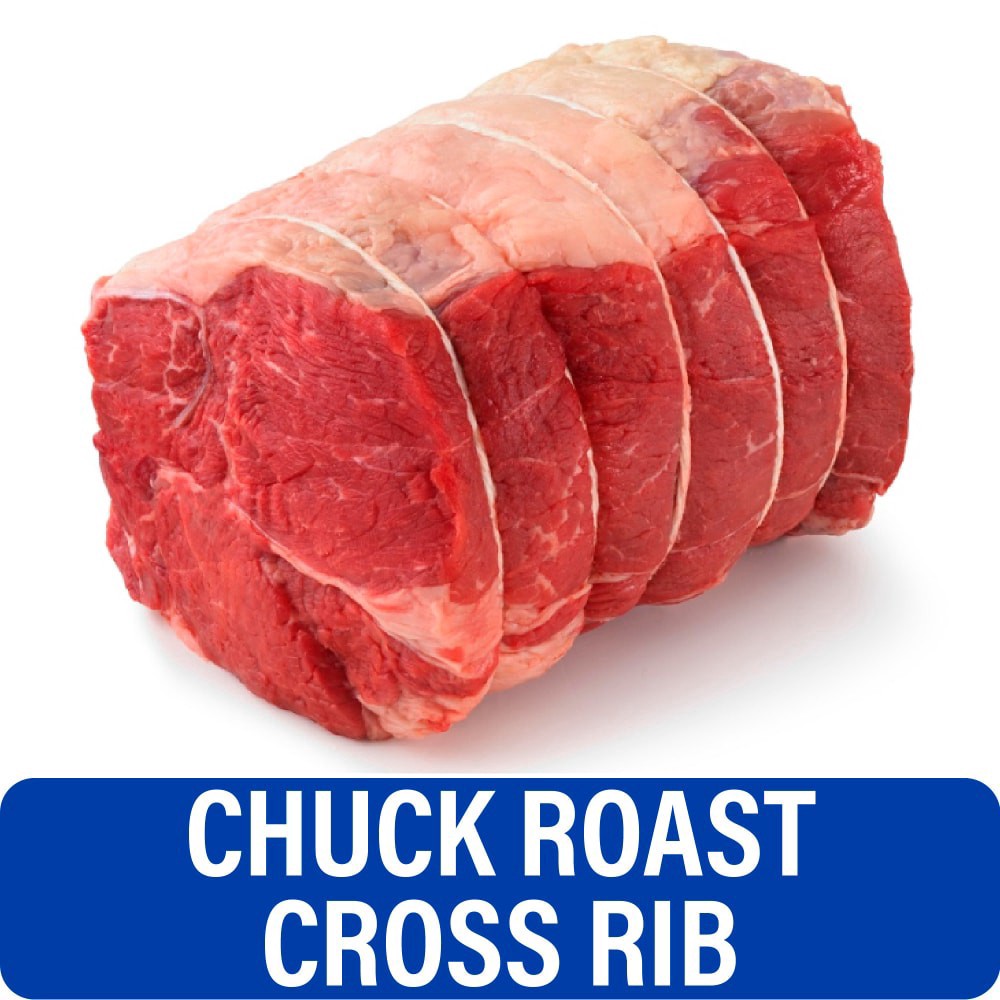 slide 1 of 5, Choice Cross Rib Beef Chuck Roast (1 Roast), per lb