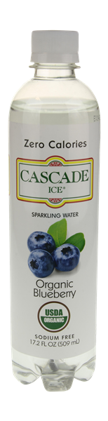 slide 1 of 1, Cascade Ice Sparkling Water Organic Blueberry - 17.2 fl oz, 17.2 fl oz