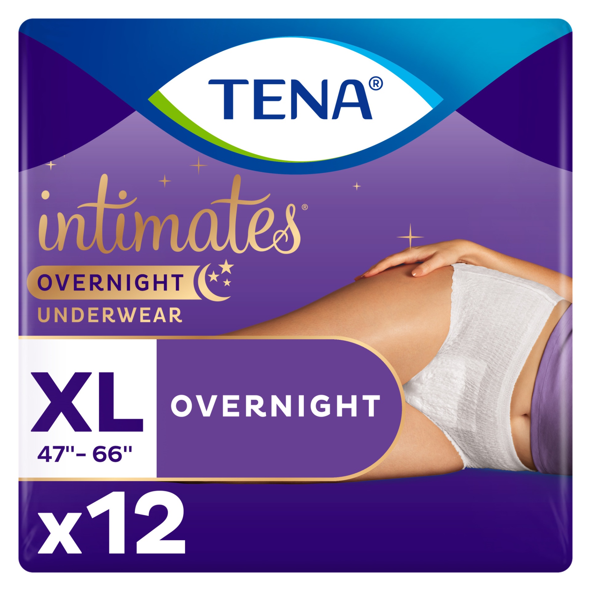slide 1 of 1, Tena Intimates Incontinence Overnight Underwear for Women, Size Extra Large, 12 ct
