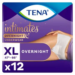 Tena Intimates Incontinence Overnight Underwear for Women, Extra Large, 12 ct