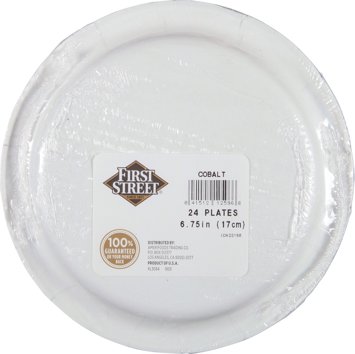 slide 3 of 12, First Street Cobalt Paper Plate 6.75 In, 24 ct