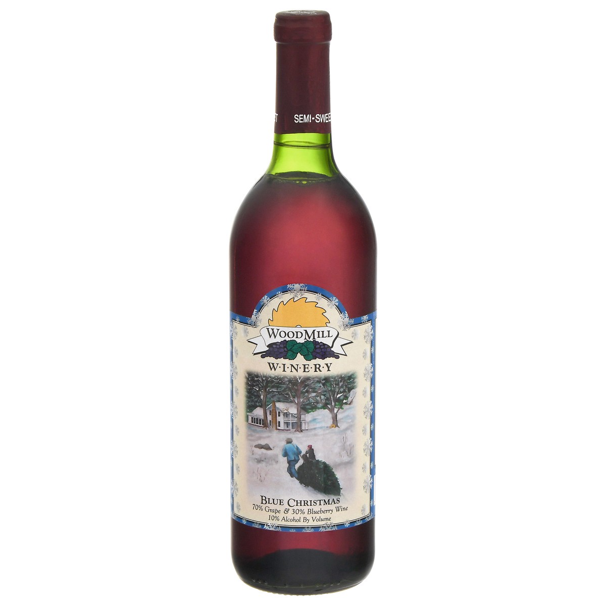 slide 4 of 11, WoodMill Winery Semi-Sweet Blue Christmas 750 ml, 750 ml