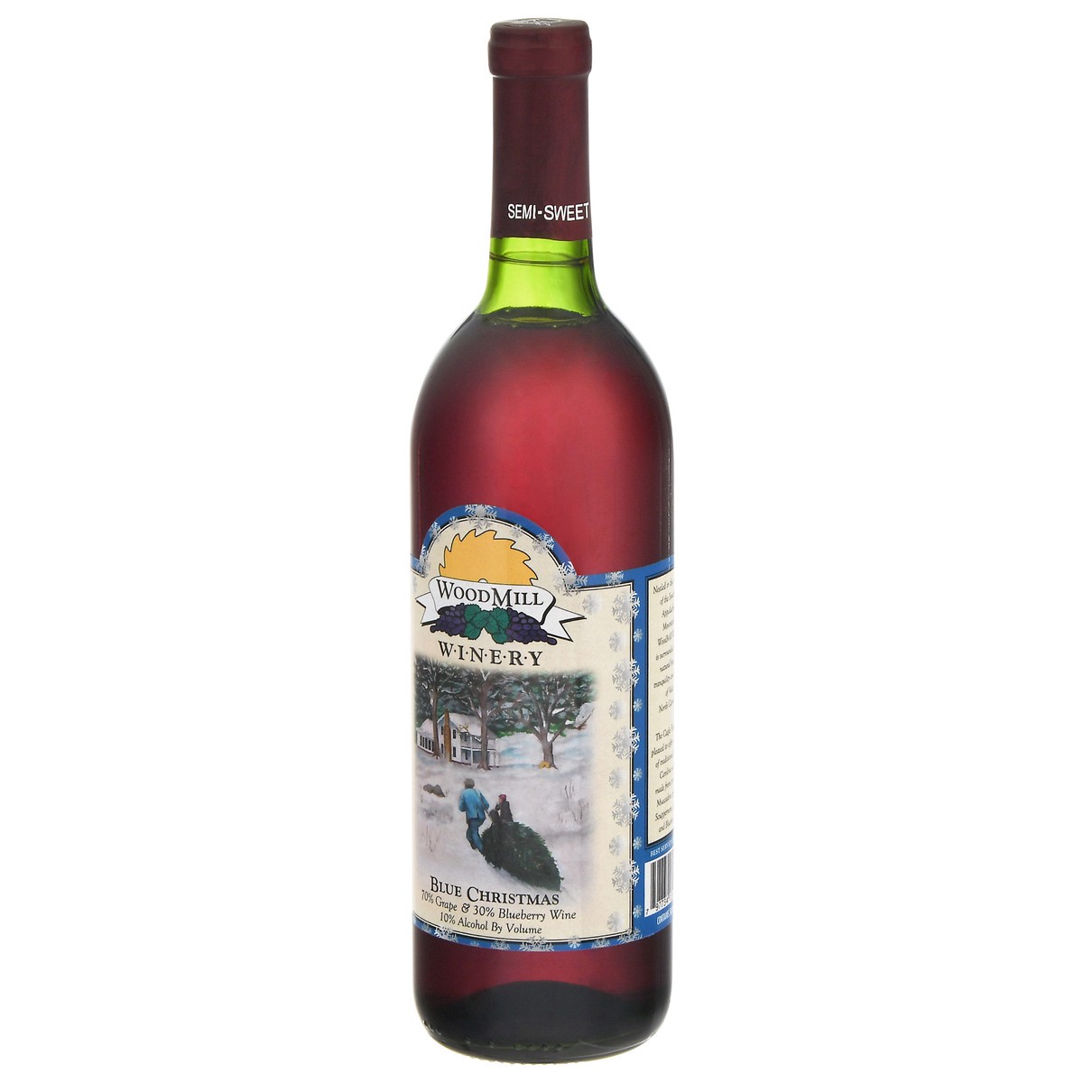 slide 3 of 11, WoodMill Winery Semi-Sweet Blue Christmas 750 ml, 750 ml