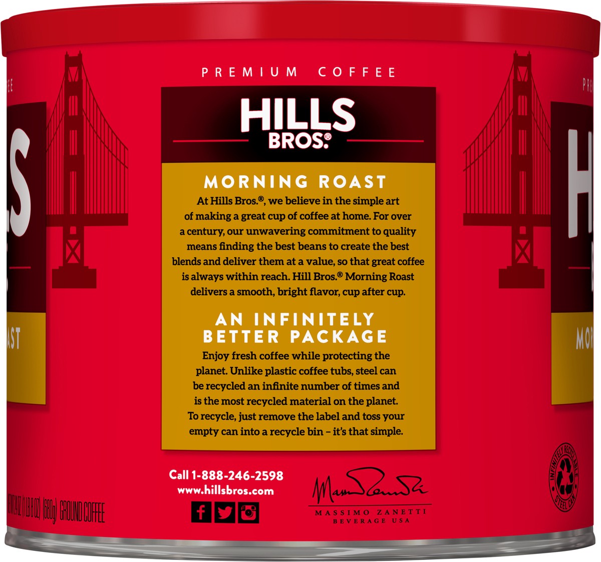 slide 7 of 7, Hills Bros. Hills Brothers Morning Roast Ground Coffee - 24 oz, 24 oz