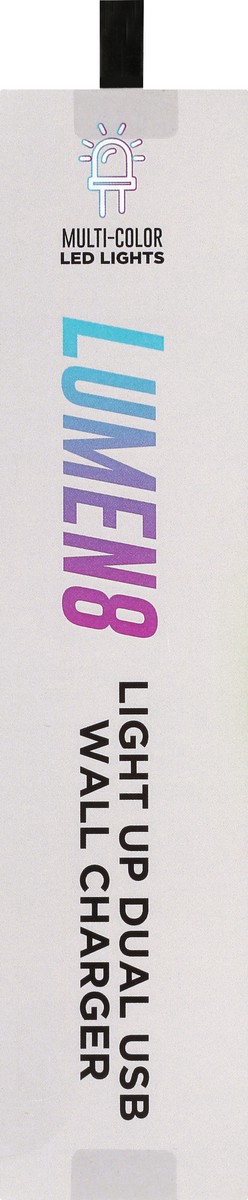 slide 3 of 11, Lumen8 10 Watt Light Up Dual USB Wall Charger 1 ea, 1 ct