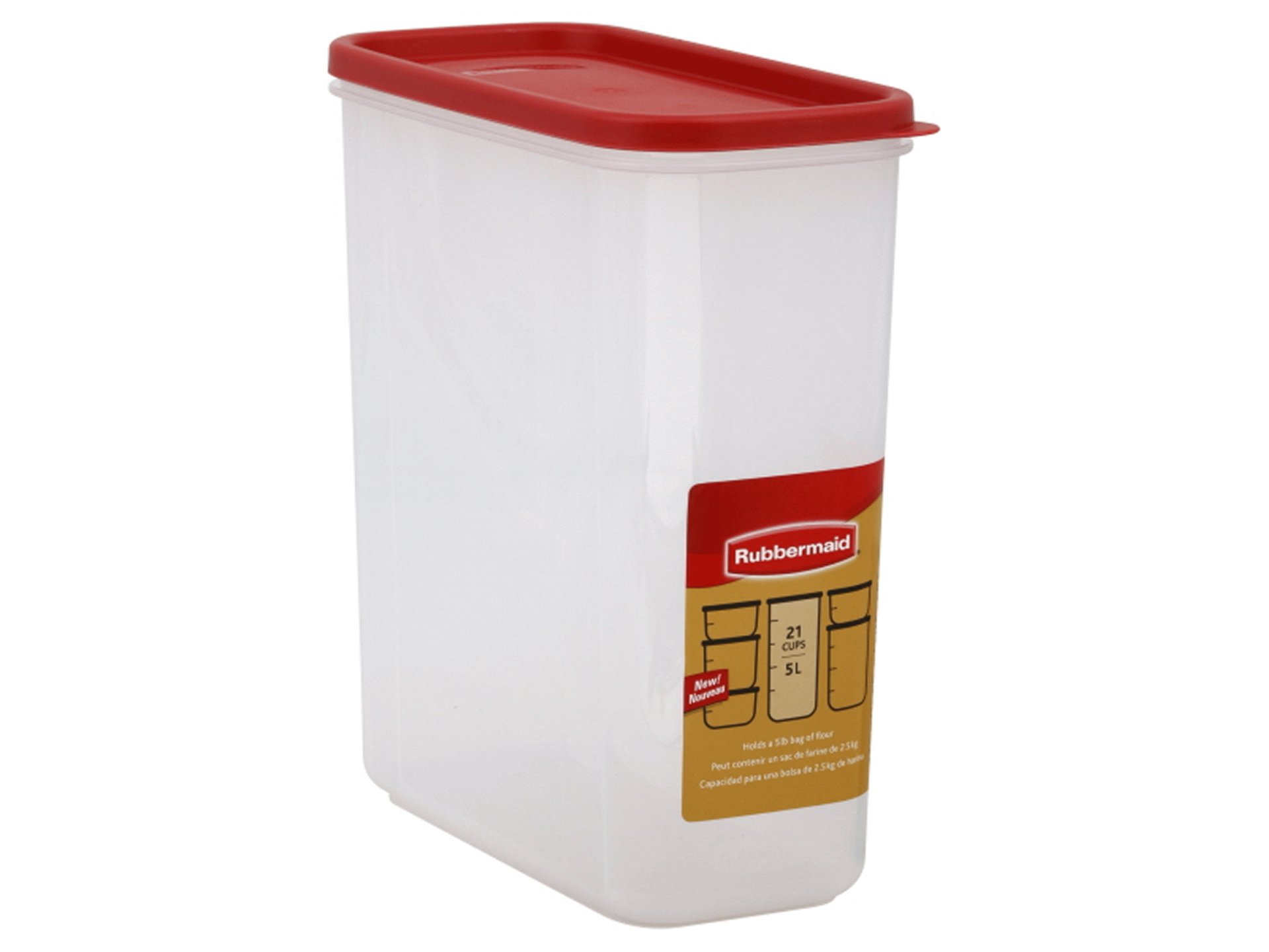 slide 1 of 1, Rubbermaid Dry Food Container, 21 cups