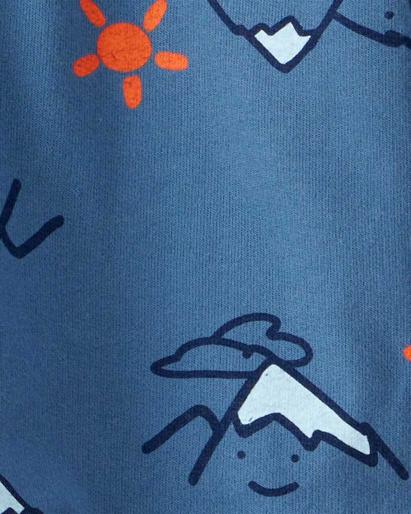 slide 2 of 2, Carter's Baby Boy 2-Piece DayDream Fleece Mountain Quarter-Zip & Jogger Set - Blue Blue 24M, 2 pc