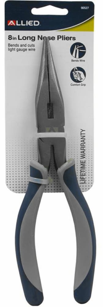 slide 1 of 1, Allied Long Nose Pliers - 8 Inch, 8 in