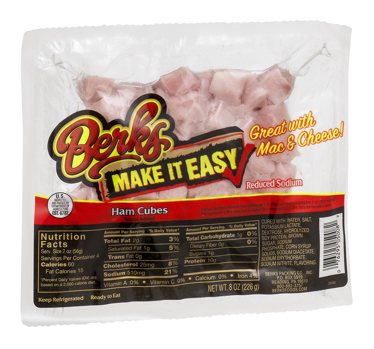 slide 4 of 9, Berks Ham Cubes, 8 oz