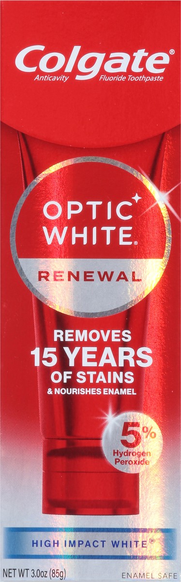 slide 11 of 15, Colgate Optic White Renewal High Impact White Teeth Whitening Toothpaste, 3 oz