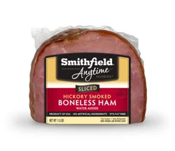 Smithfield Anytime Favorites Sliced Hickory Boneless Ham, 1.5lbs
