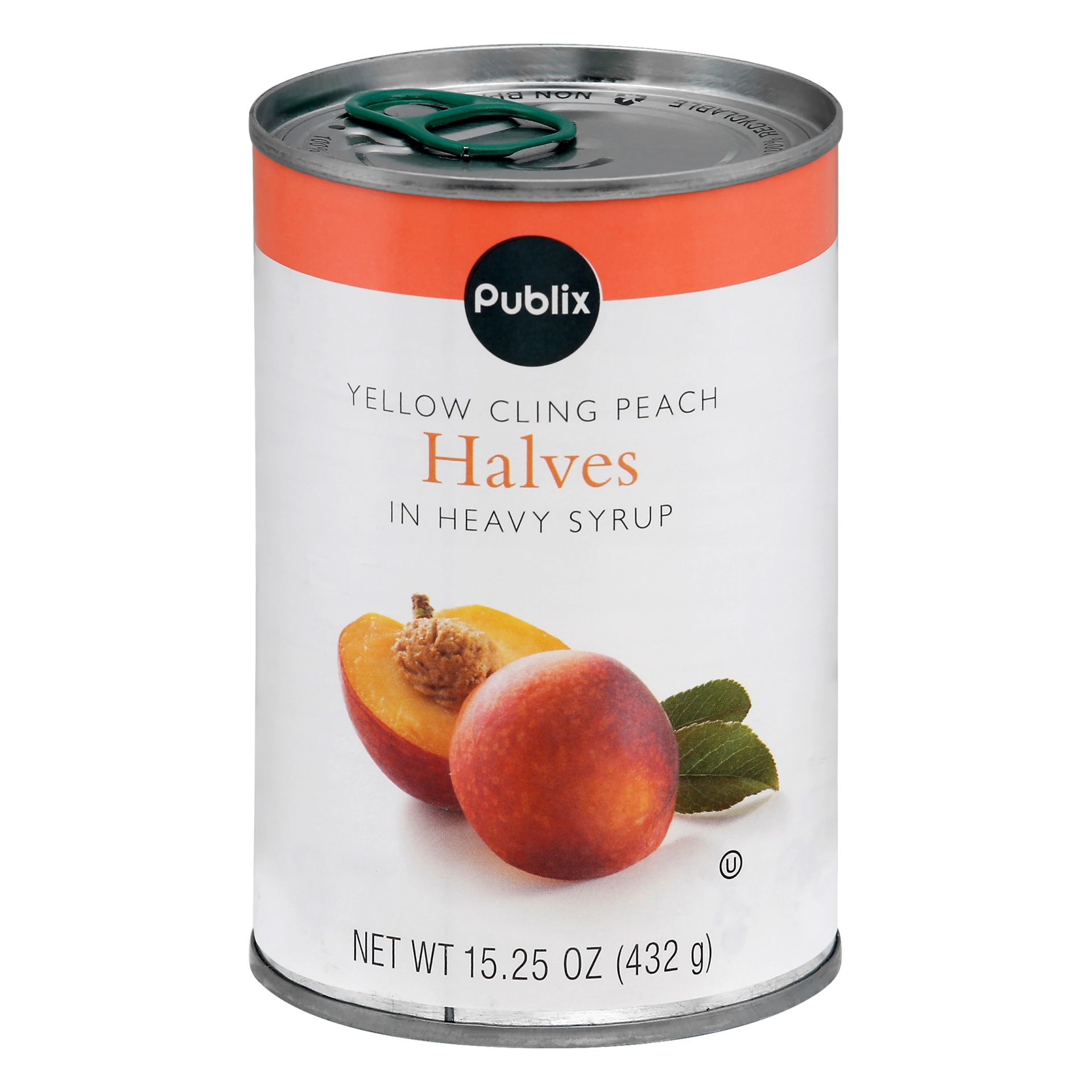 slide 1 of 1, Publix Yellow Cling Peach Halves, 15.25 oz