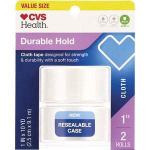 slide 1 of 1, CVS Health All Purpose Cloth Tape, 1 In X 10 Yd, 2 Pk, 1 ct
