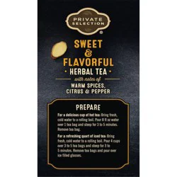 Private Selection Orange Turmeric Ginger Tea Bags - 20 ct