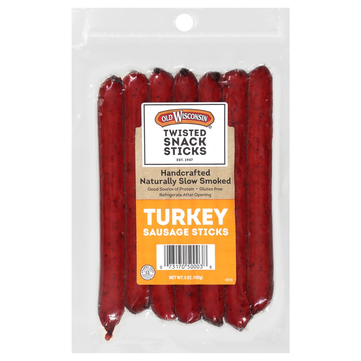 slide 1 of 6, Old Wisconsin Turkey Sausage Twisted Snack Sticks 5 oz. Pack, 5 oz