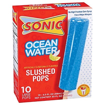 slide 1 of 1, Sonic Ocean Water Slushed Pops, 10 ct