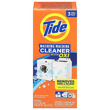 slide 1 of 1, Tide Washing Machine Cleaner HE Odor Remover Box - 3 Count, 3 ct