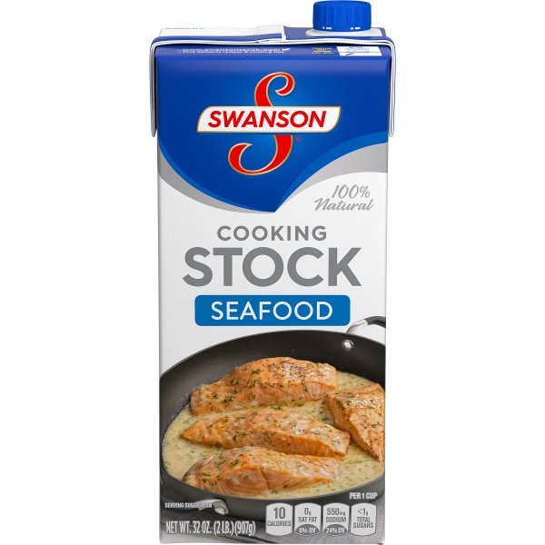 slide 1 of 1, Swanson Seafood Cooking Stock, 32 oz