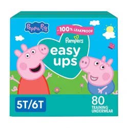 Pampers Easy Ups Girls' Disposable Training Underwear - 5T-6T - 80ct