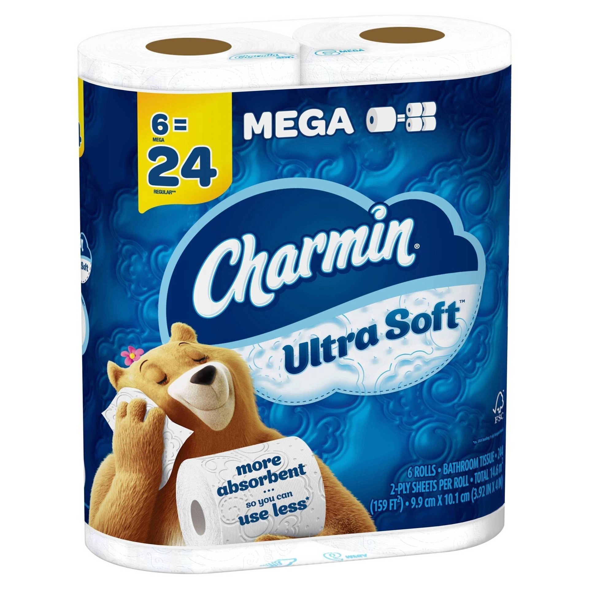 slide 5 of 9, Charmin Soft Mega Roll, 6 ct