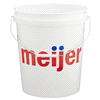 slide 9 of 9, White Meijer Bucket, 5 gal