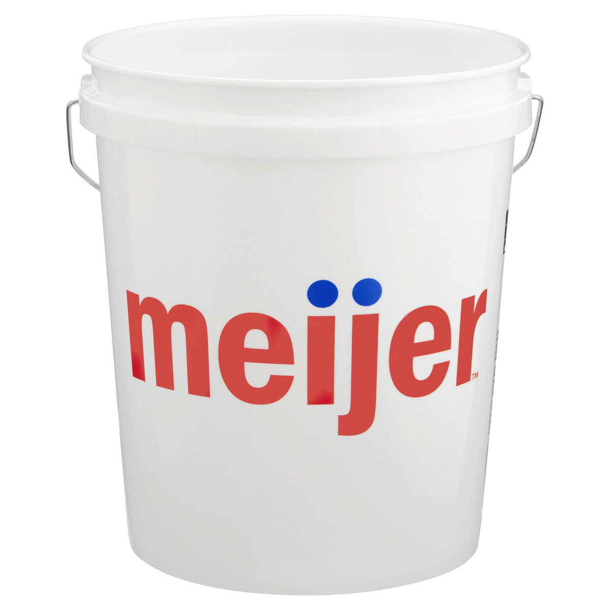 slide 1 of 9, White Meijer Bucket, 5 gal