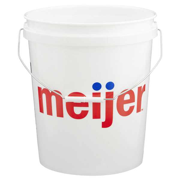 slide 5 of 9, White Meijer Bucket, 5 gal