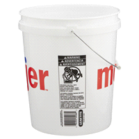 slide 3 of 9, White Meijer Bucket, 5 gal