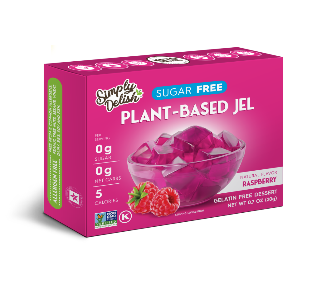 slide 1 of 1, Simply Delish Raspberry Jel Dessert, 1.6 oz